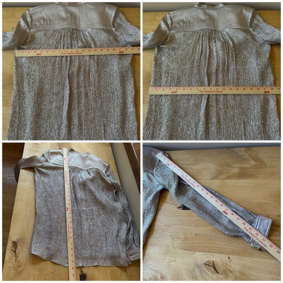 TORY BURCH CASPIAN METALLIC LAME TUNIC TOP HOLIDAY SPARKLY FLOWY ELEGANT LUXE 2 - Picture 12 of 12